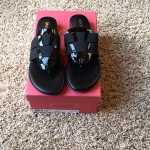 Vaneli Black Elastic Sandals
